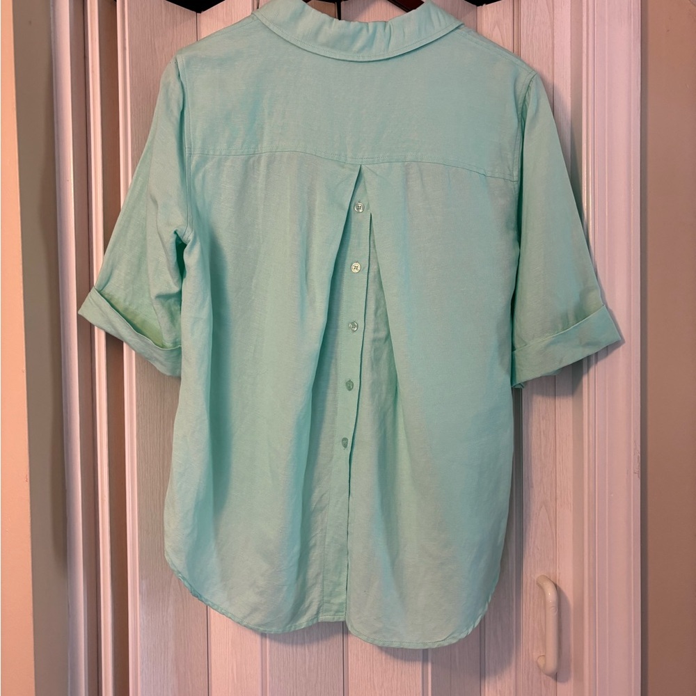 Grace Elements Mint Green Button Down Shirt - image 6